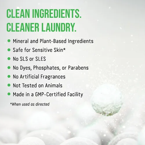 Miniatura 8 de Rockin' Green Detergente para Ropa, A Base de Plantas, Detergente en Polvo Totalmente Natural para Ropa, Vegano y Biodegradable Combate Olores