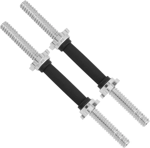 Miniatura 13 de Yes4All Threaded Dumbbell Handles, Adjustable Dumbbell Bar Pair, 14/16/18/24-Inch Sizes, Fits 1" or 1.15" Plates, Non-Slip Grip, Secure Star-Lock