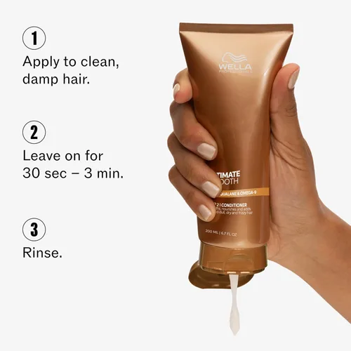 Miniatura 6 de Wella Professionals ULTIMATE SMOOTH Conditioner Treatment for Dry, Frizzy Hair Nourishes, Smooths & Adds a Silky Shine With Squalane & Omega 9