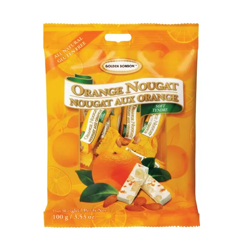 Miniatura 11 de Golden Bonbon Caramelo italiano suave de turrón de almendras, masticables empaquetados individualmente, turrón sin gluten, lleno de almendras