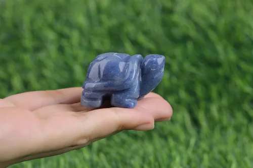 Miniatura 5 de Regalos de tortugas marinas de aventurinas azules para mujeres, estatua de tortuga, hecha a mano, cristal curativo natural, lindo océano azul