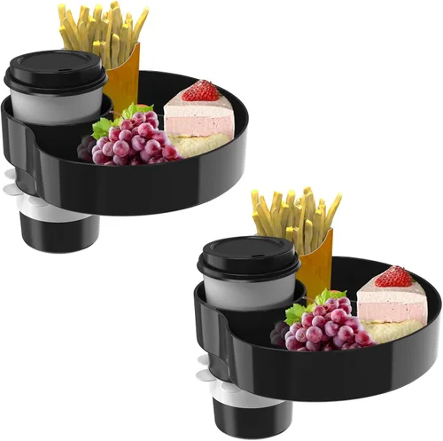 Miniatura 10 de Bandeja de asiento de automóvil para niños, bandeja de viaje con portavasos para bebé, asiento de automóvil para niños, organizador de aperitivos