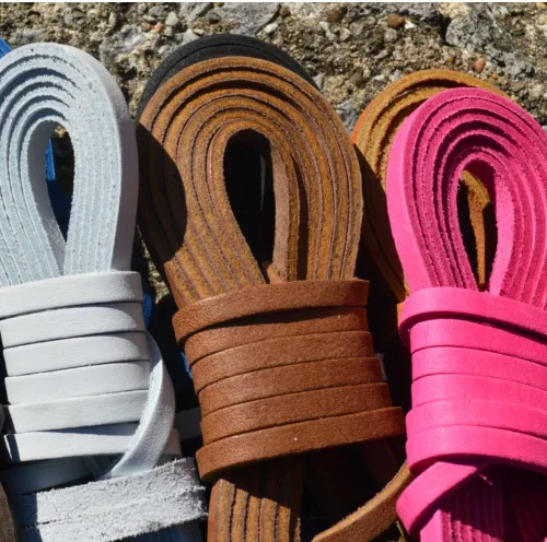 Miniatura 6 de TOFL Correas de cuero para manualidades y cordones de béisbol 2 piezas de 72 pulgadas de largo x 1/4 pulgadas de ancho x 1/8 pulgadas de grosor