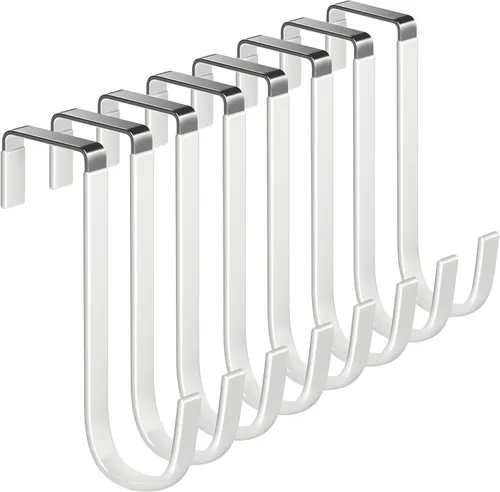 Miniatura 14 de Mars-Rock Ganchos de Metal Sobre la Puerta con Revestimiento de Plástico de 5.5" se Ajustan a Puertas de 0.5" a 1 3/8", 2 Piezas de Servicio Pesado