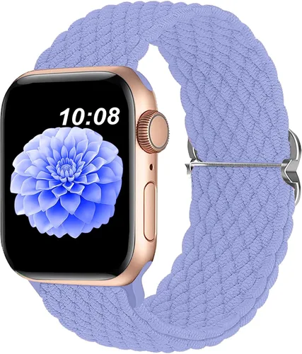 Miniatura 15 de Compatible con la Correa de Apple Watch 38mm 40mm 41mm 42mm 44mm 45mm 46mm 49mm para Mujeres y Hombres, Correa de Apple Watch Elástica y Trenzada