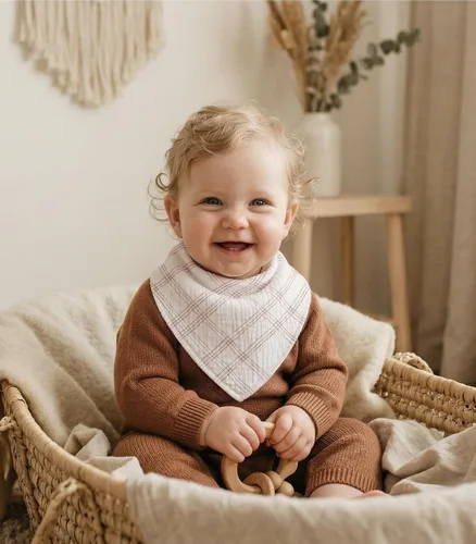 Miniatura 8 de Baberos de muselina para bebé 8 unidades, Babero tipo bandana para babeo y dentición, Algodón suave absorbente para niñas y niños Jardín