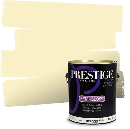 Miniatura 34 de PRESTIGE Pinturas Pintura Exterior e Imprimación En Uno, 1 Galón, Satinado, Pareja Comparable de Benjamin Moore* Amarillo* 320BM-PCM
