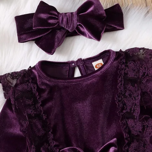 Miniatura 4 de IDOPIP Vestido de tutú de terciopelo para niñas pequeñas de manga larga de princesa Navidad cumpleaños boda para otoño invierno