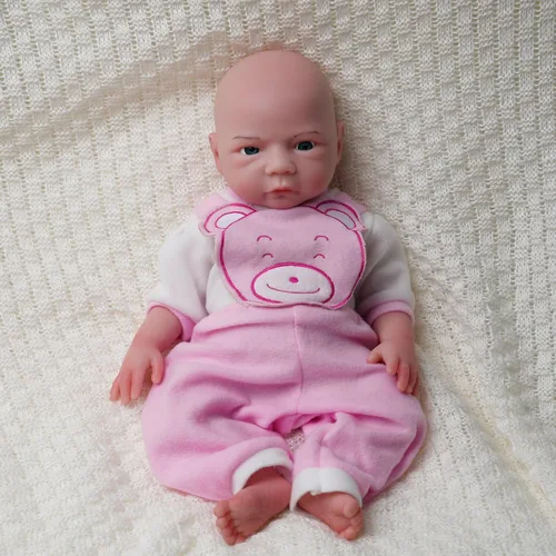 Miniatura 13 de Muñeca bebé de silicona completa de 18 pulgadas – Muñecas realistas de silicona platino de cuerpo completo, regalo de cumpleaños de Navidad