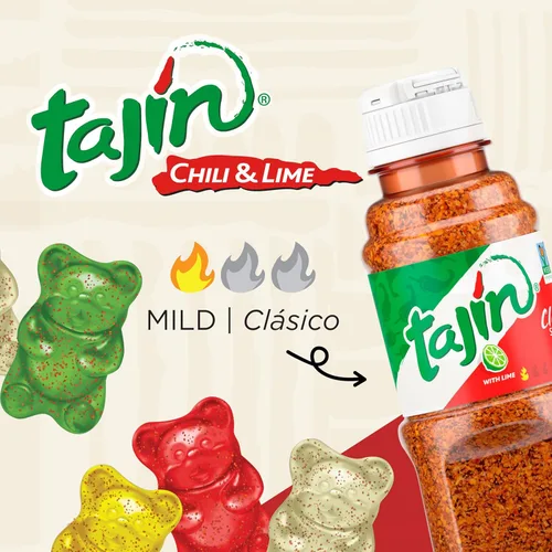 Miniatura 5 de Snak Club Tajin Osos Gomos de Gummy Bears, Gomitas de Fruta Surtidas con Condimento de Chile y Lima, Snacks Suaves, Sin Gluten y Veganos, Bolsas