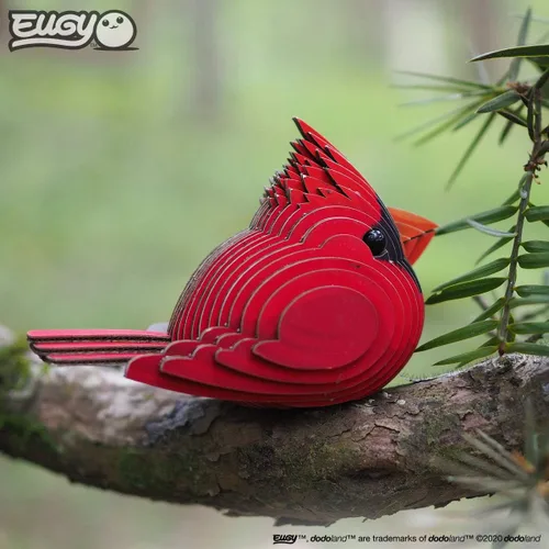 Miniatura 7 de EUGY 068 Cardinal - Rompecabezas de papel 3D ecológico [nuevo sello]