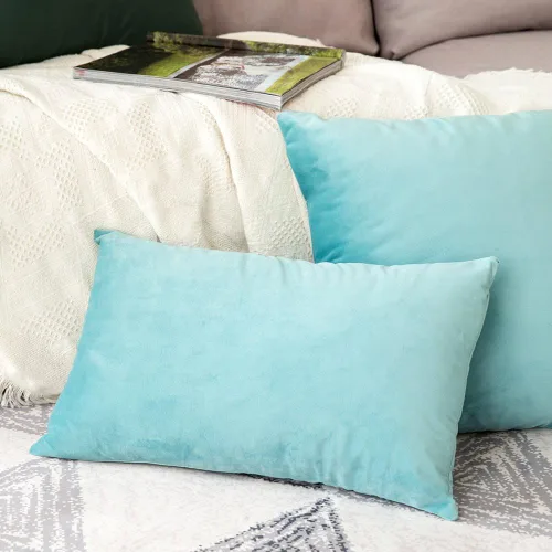 Miniatura 2 de MIULEE - Funda de almohada de terciopelo suave de lujo decorativa, funda de cojín rectangular única para sofá de primavera, dormitorio, automóvil