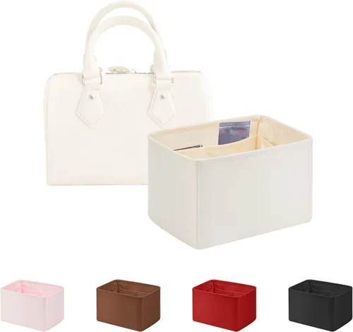 Miniatura 23 de Organizador de bolso para bolsa de lujo, tela de satén ligera y suave con bolsillos, ideal para viajes, compras y uso diario, opciones multicolor