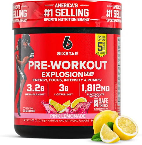 Miniatura 8 de Six Star Polvo de preentrenamiento para hombres y mujeres, ponche de frutas (30 porciones) - Bebida en polvo de energía Preworkout Explosion 2.0