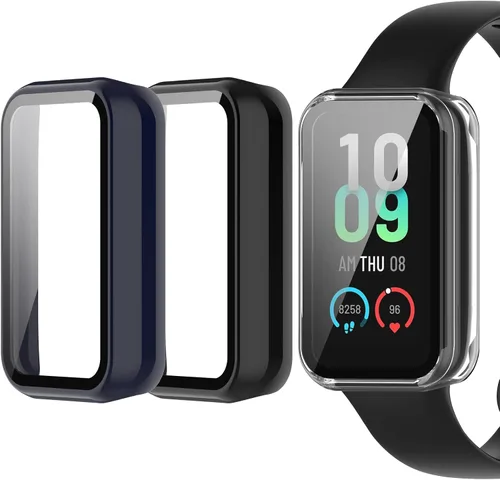 Funda para reloj compatible con Amazfit Band 7, protector de pantalla de policarbonato duro, antiarañazos, a prueba de golpes, bisel protector