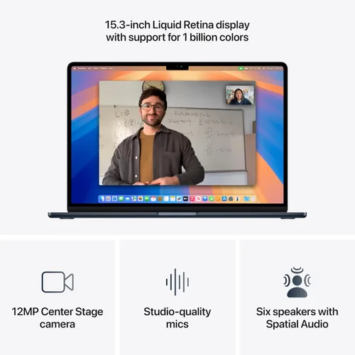 Miniatura 4 de Apple Laptop MacBook Air 2025 de 15 pulgadas con chip M4: Construida para Apple Intelligence, pantalla Liquid Retina de 15.3 pulgadas, memoria