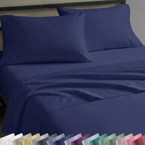 Miniatura 32 de California Design Den Sábanas de Algodón 100% Natural Tamaño Full Juego de Cama con Bolsillos Profundos - Tejido Satinado Suave, Sábanas Duraderas