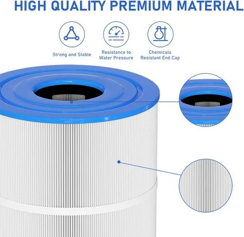 Miniatura 3 de C-8465 Filtro de spa de repuesto Compatible con Watkins 31114, Pleatco PWK65, Filbur FC-3960, 71827, 71828, Watkins 65 pies cuadrados Filtro de spa