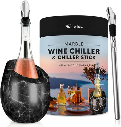Cubo Enfriador de Vino de Mármol Homeries - Enfriador de Vino y Champán para Fiestas, Cena – Mantén el Vino y las Bebidas Frías, Enfriadores de Vino