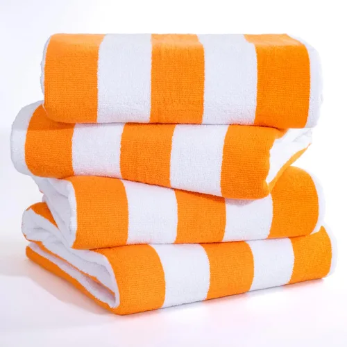 Miniatura 8 de American Soft Linen Cabana - Toallas de playa a rayas, 30 x 60 pulgadas, 4 piezas, toallas de piscina de gran tamaño, secado rápido, sin arena, Beige
