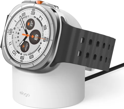 Miniatura 10 de elago GW2 Soporte de Carga Compatible con Samsung Galaxy Watch 8/8 Classic, 7/Ultra, 6/6 Classic, 5/5 Pro (40, 43, 44, 45, 47mm)