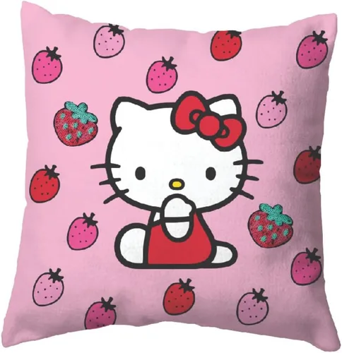 Miniatura 14 de Hello Kitty & Friends Badtz Maru Ropa de Cama Almohada Decorativa de Felpa Súper Suave, Talla Única, (Producto 100% Oficialmente Licenciado) por