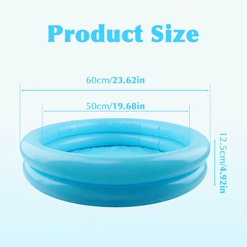 Miniatura 2 de CALIDAKA Pequeñas piscinas inflables inflables para niños, inflables para niños, pequeñas piscinas inflables al aire libre (azul)