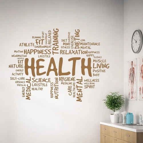 Miniatura 8 de Vinilo adhesivo para pared, diseño de nube, sala médica, relajación, spa, decoración grande (ig6159) (XL 45 x 62 pulgadas, negro mate)
