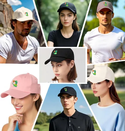 Miniatura 6 de Gorra de béisbol bordada Kermit The Frog ajustable, unisex, clásica, para papá