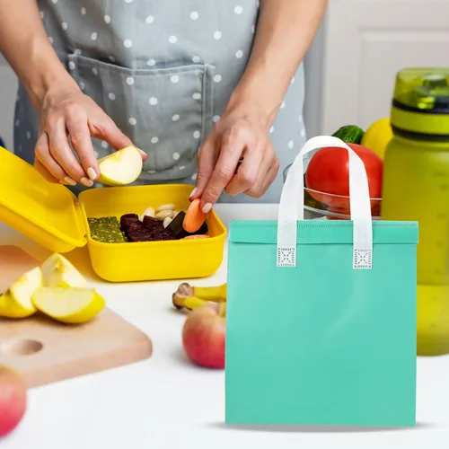 Miniatura 6 de PATIKIL Bolsas aisladas para llevar, 15 bolsas aislantes térmicas de comestibles de 9.4 x 5.9 x 10.2 pulgadas para entrega de alimentos fríos
