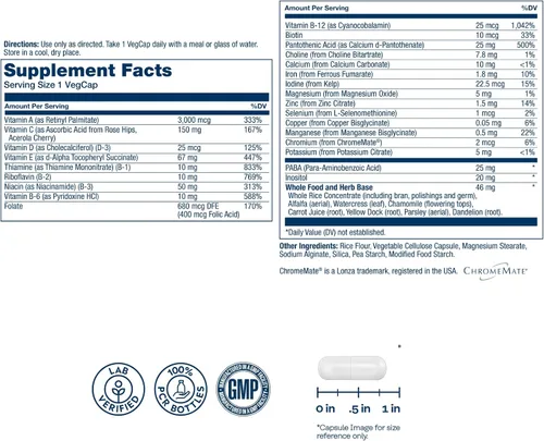 Miniatura 2 de Solaray Once Daily - Multivitamínico de alta energía, sistema inmunológico y apoyo energético, ingredientes de base de alimentos integrales