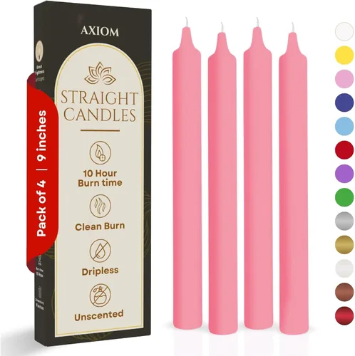 Miniatura 26 de Axiom Candles - Velas cónicas de 10 pulgadas sin goteo - Velas altas sin perfume y sin humo - 9 horas de combustión - Velas cónicas para el hogar