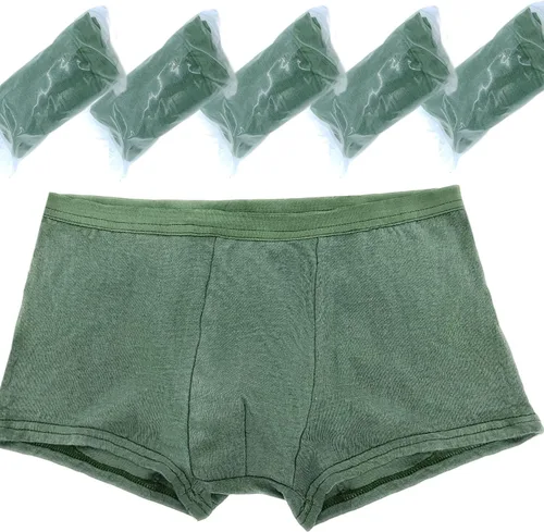 Miniatura 10 de STARLY 5pcs Mens Desechable Algodón Ropa Interior Viaje Boxers Escritos Portátil Pantalones Cortos Blanco/Gris/Verde Oliva