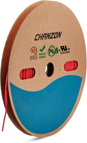 Miniatura 40 de CHANZON - Tubo termorretráctil de poliolefina de 2:1, relación 3/16" (5mm), rollo de 8 pies (2.5M de longitud total), funda transparente