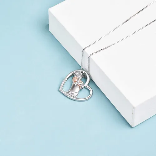 Miniatura 15 de YFN Collar con colgante de perro de recuerdo de plata de ley, regalo conmemorativo para amantes de los perros para mujeres