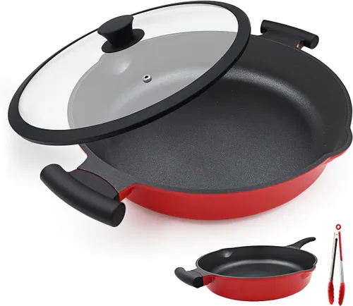 Miniatura 10 de Sartén de 20 cm antiadherente, sartén para tortilla, sartén de chef saludable y no tóxica, sartén para huevos con mango desmontable para todas