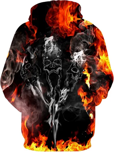 Miniatura 2 de Yasswete - Sudadera con capucha, unisex, estampado en 3D y bolsillos grandes