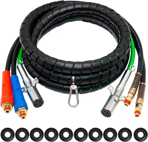 3.66m 3 en 1 líneas de aire para remolque de tractor Freightliner, líneas de freno de aire ABS para camiones tractores, manguera de aire de mano de