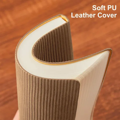 Miniatura 4 de Cuaderno con Líneas para Trabajo, Cuaderno de Notas con Rayas Universitarias 5.79"x8.27" A5 Cuero PU para Escritura Diaria 216 Páginas para Mujeres