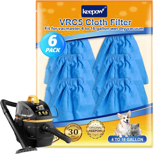 Miniatura 9 de KEEPOW Shop Vac - Bolsas de filtro compatibles con aspiradoras Vacmaster de 4 a 16 galones en seco y húmedo VBV1210 VJC507P, bolsas de filtro