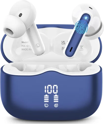 Miniatura 10 de Auriculares inalámbricos, Bluetooth 5.4 con graves profundos estéreo de alta fidelidad, 4 ENC con cancelación de ruido, auriculares inalámbricos