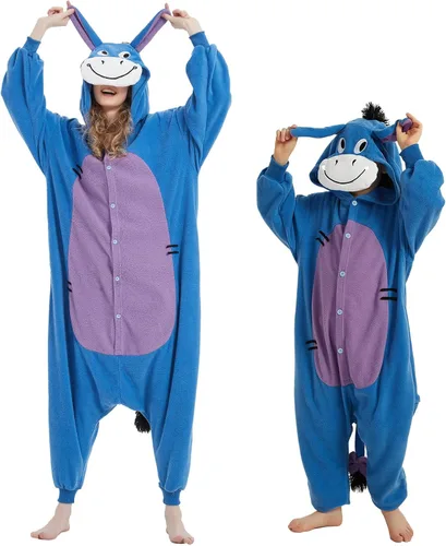 SWEETXIN Pijama unisex para adultos y niños, para Halloween, Navidad, ropa de dormir, traje de cosplay para mujeres y hombres
