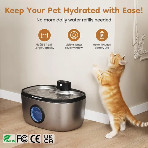 Miniatura 9 de Filtro de fuente de agua para gatos Keygarzone: Reemplazo para ZCW001, paquete de 6 filtros para fuente de agua y bomba para gatos y perros, filtros