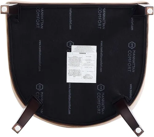 Miniatura 9 de Manhattan Comfort Grand - Sillas de comedor de piel sintética con brazos, asiento acolchado con respaldo de ala, costuras rectangulares finas