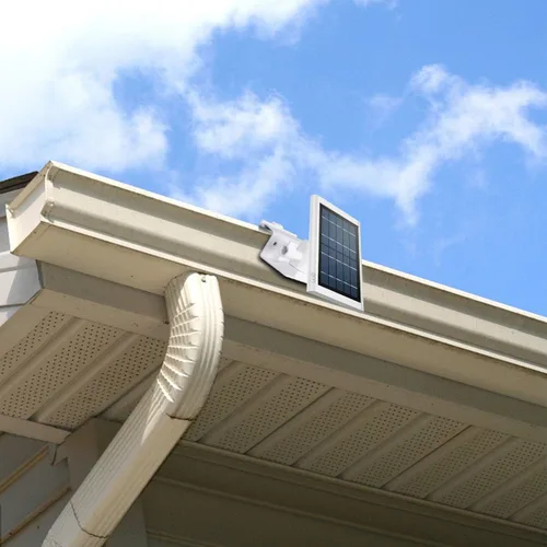 Miniatura 2 de HOLACA Soporte de canalón resistente a la intemperie para panel solar de anillo, accesorios de montaje al aire libre de aleación de aluminio Blanco
