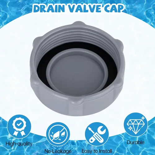 Miniatura 2 de Tapa de válvula de drenaje de repuesto compatible con Bestway Pool, tapa de drenaje resistente, tapas de manguera de plástico, ajuste perfectamente