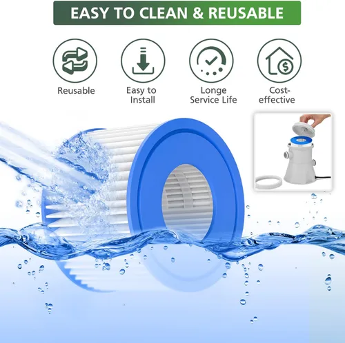 Miniatura 6 de isinlive Paquete de 12 filtros tipo VI para bañera de hidromasaje y filtro de spa de reemplazo para filtro Lay-Z Spa, Intex, filtro de bañera