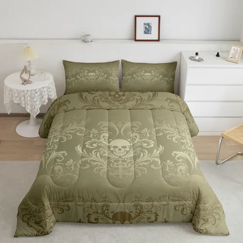 Miniatura 54 de Erosebridal - Juego de ropa de cama damascada negra para adultos, conjunto de edredón victoriano antiguo estilo barroco, tamaño queen, edredón Multi