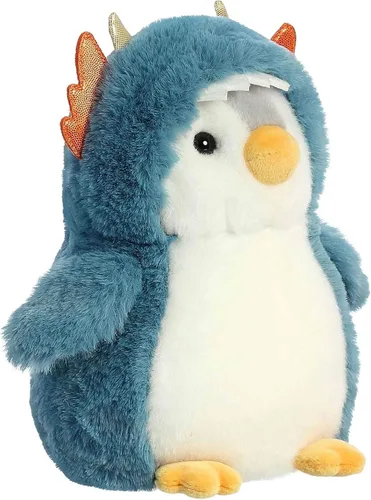 Miniatura 2 de Aurora® Juguetón Pompom Penguin™ Animal de peluche – Compañeros vibrantes para abrazos cálidos – Perfecto para adultos, niños y cumpleaños – Azul 7