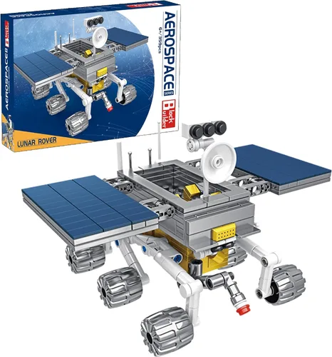 Miniatura 10 de Block Builder Rocket Launch - Juego de bloques de construcción (457 piezas) de la serie espacial para niños y adultos